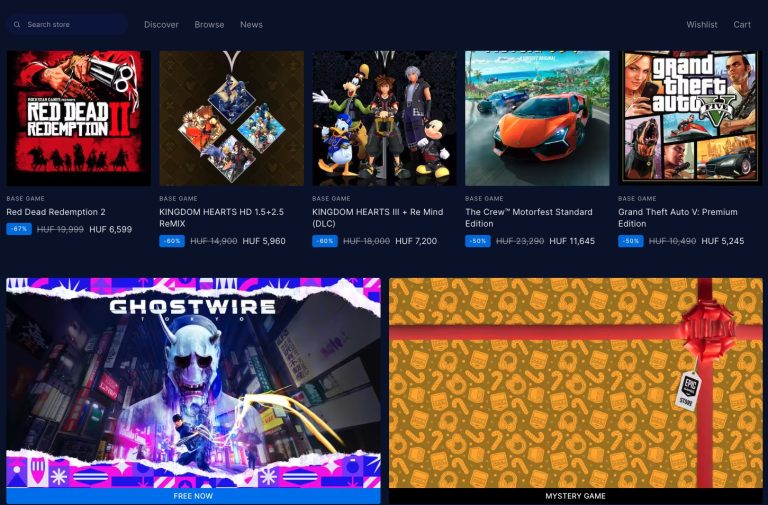 Epic Games, ingyen játék akció