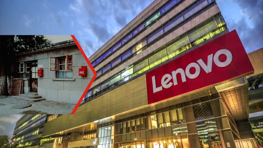 A Lenovo irodája régen és most