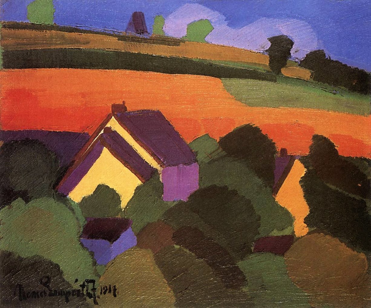 Nemes Lamperth József - Tájkép 1917