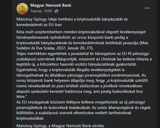 Bitcoin betiltás