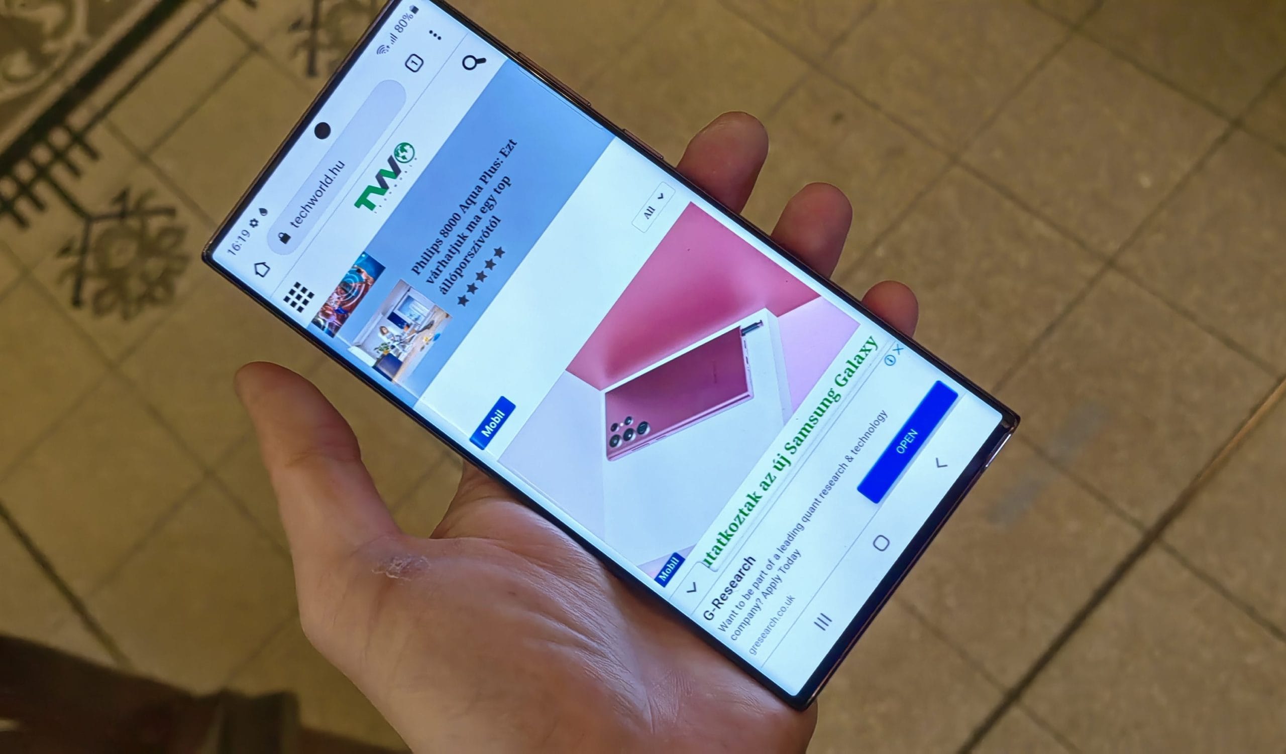 Samsung S22 Ultra teszt