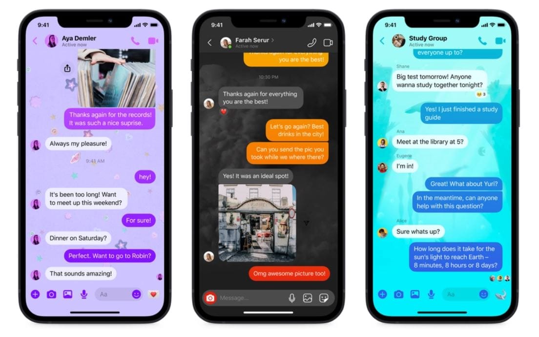 messenger chattémák 