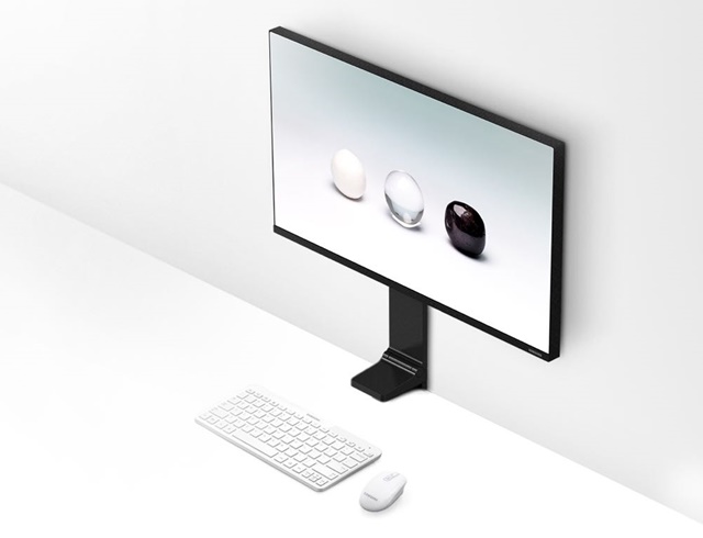 A Samsung Space monitor nem foglal helyet az asztalon.