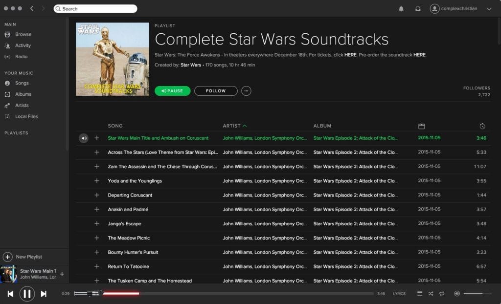 spotify star wars