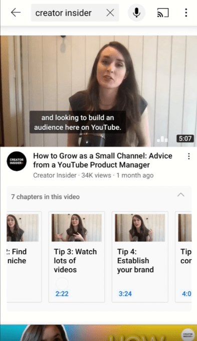 youtube fejezetek