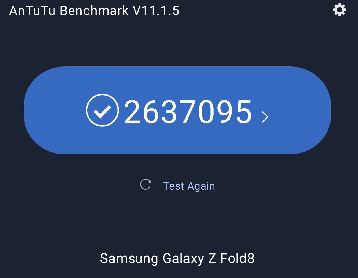 Benchmark Galaxy Z Fold8